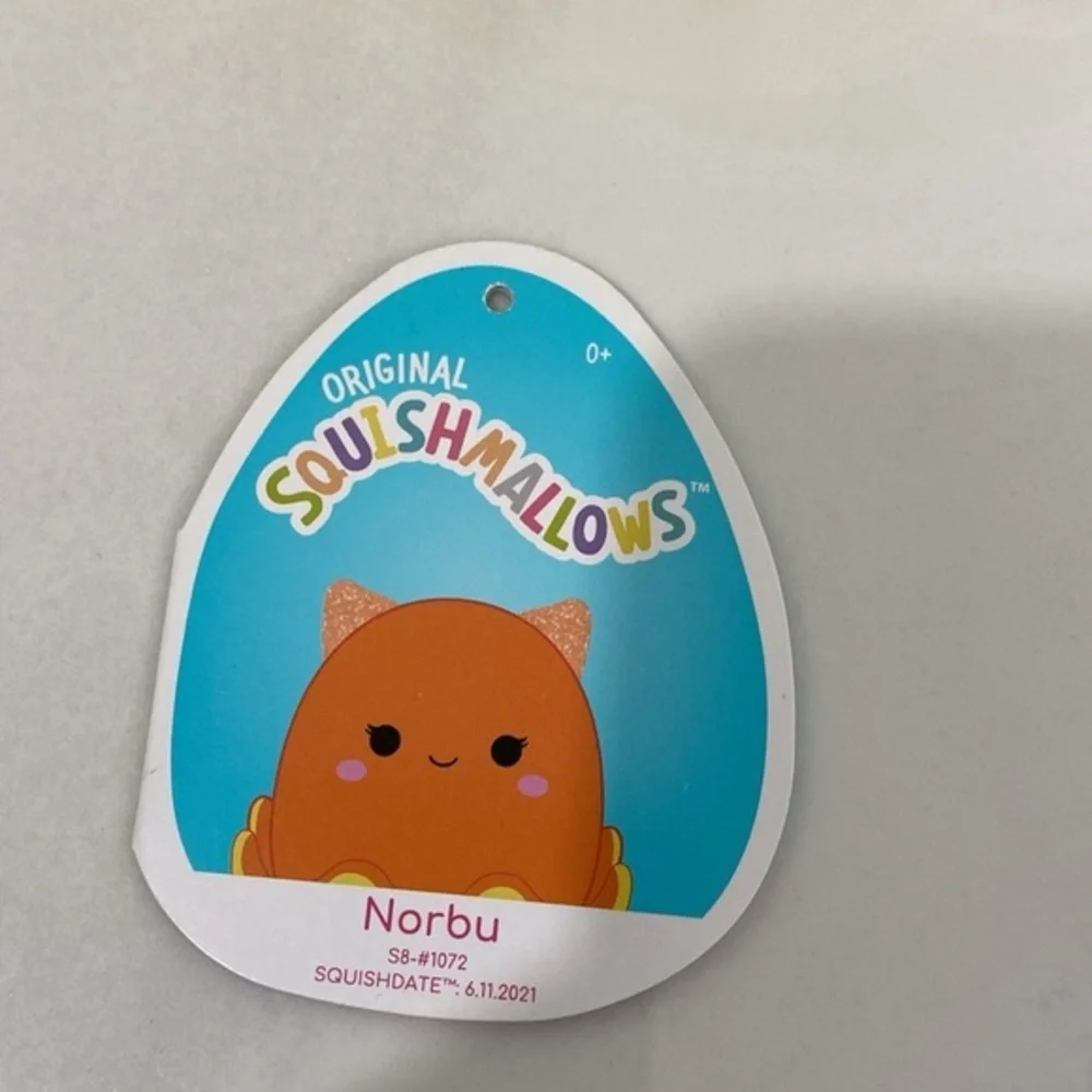 Squishmallows  Norbu 8  Orange Dumbo Octopus - Picture 6 of 8